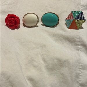 Colorful Statement Ring Set